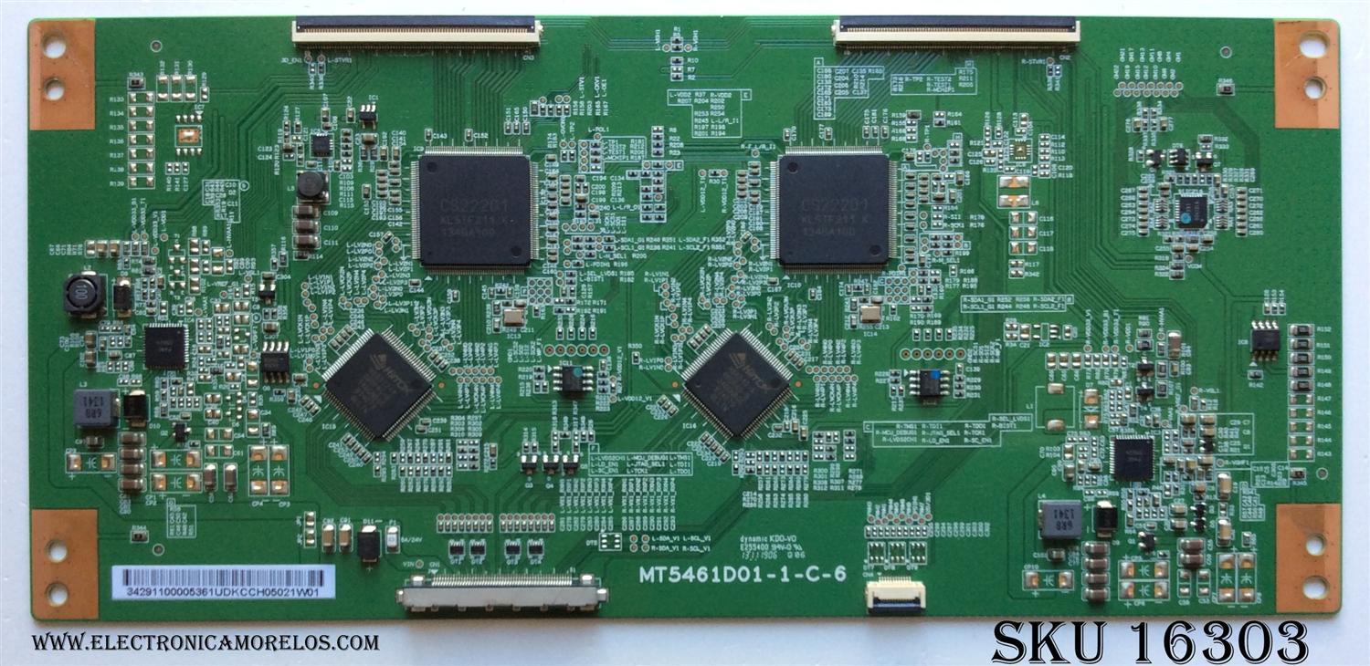 T-CON / CHANGHONG 34291100005 / MT5461D01-1-C-6 / MODELO LED50YC2000UA / PANEL C500F13-E2-L	