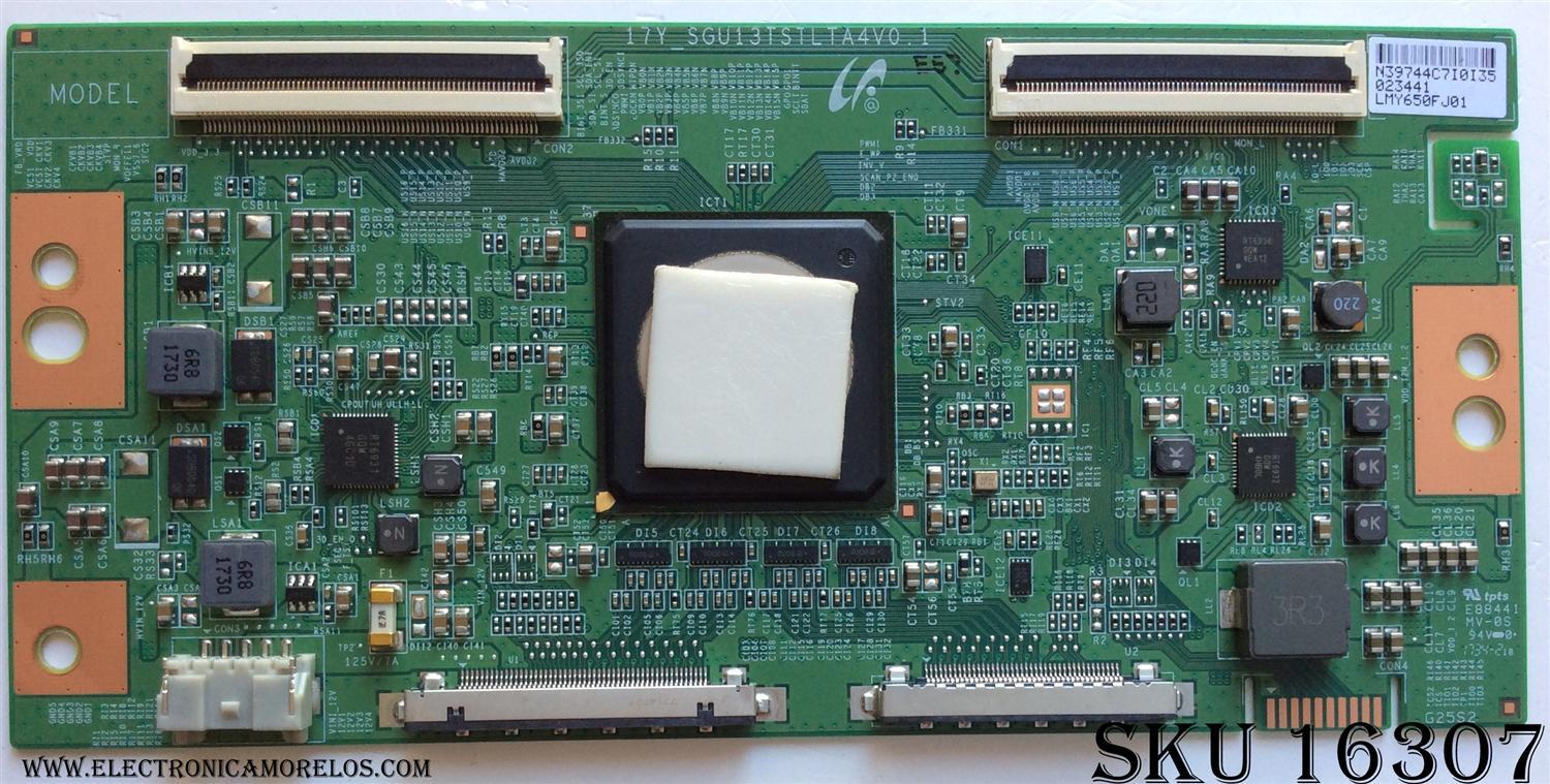 T-CON / SONY LJ92-39744C / 39744C / 17Y_SGU13TSTLTA4V0.1 / MODELO XBR-65X900E / XBR65X900E / XBR-65X900F / XBR65X900F / PANEL YD7S650DND01B	
