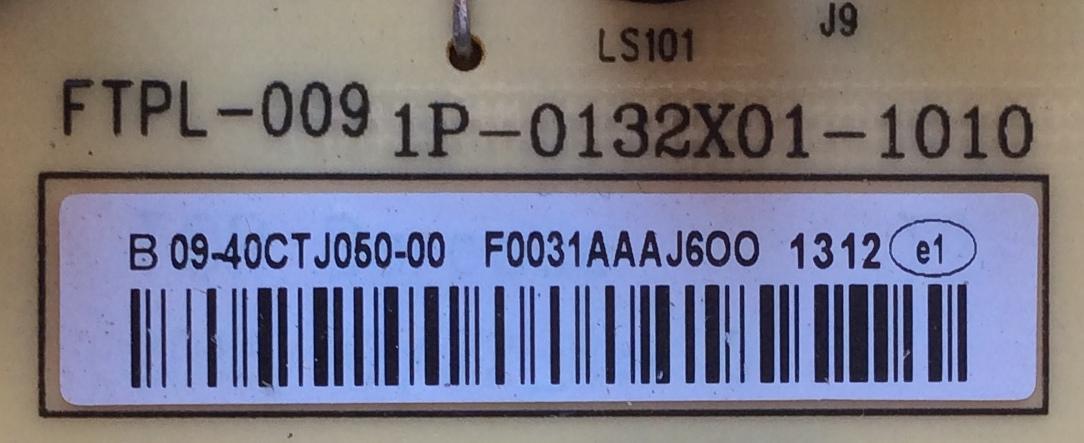 FUENTE DE PODER / SHARP 9JY0940CTJ05000 / 09-40CTJ050-00 / FTPL-009 / 1P-0132X011010 / MODELO LC-40LE550U / PANEL S400DH3-1	 - Imagen 2