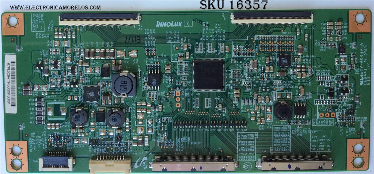 T-CON / PANASONIC 67PL5C9AT / E88441 / PANEL V650HP1-LD1 REV.B6 / MODELO TC-65CS550U