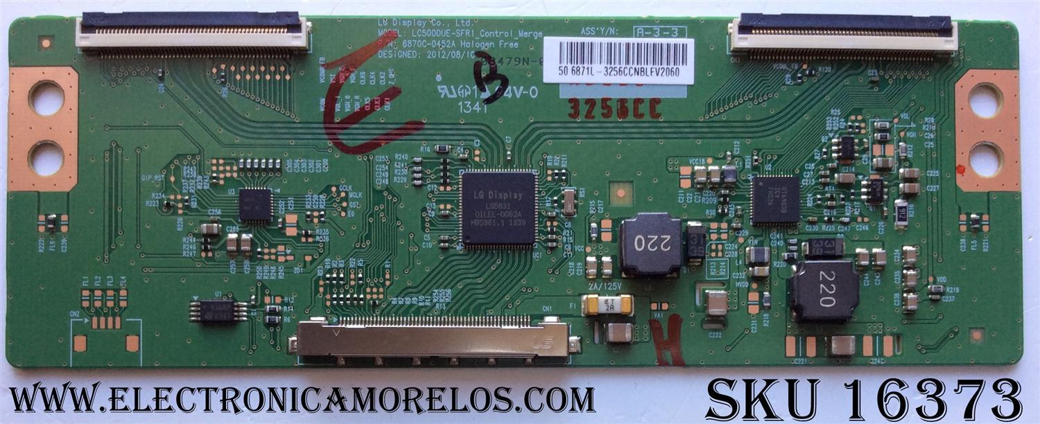 T-CON / LG 6871L-3256C / 3256C / 6870C-0452A / 6871L-3177B/ 6871L-3259A/ 6871L-3177A /6871L-3403A /6871L-3579A/ 6871L-3403C/ 6871L-3177F/ 6871L-3256B/ 6871L-3177E/ 6871L-3261A/ 50LN5200-UB/ 50LN5400-UA/ 50LN5600-UI/ 50LN5750-UH/ 50LN5100-UB/ 50LN5700-UH