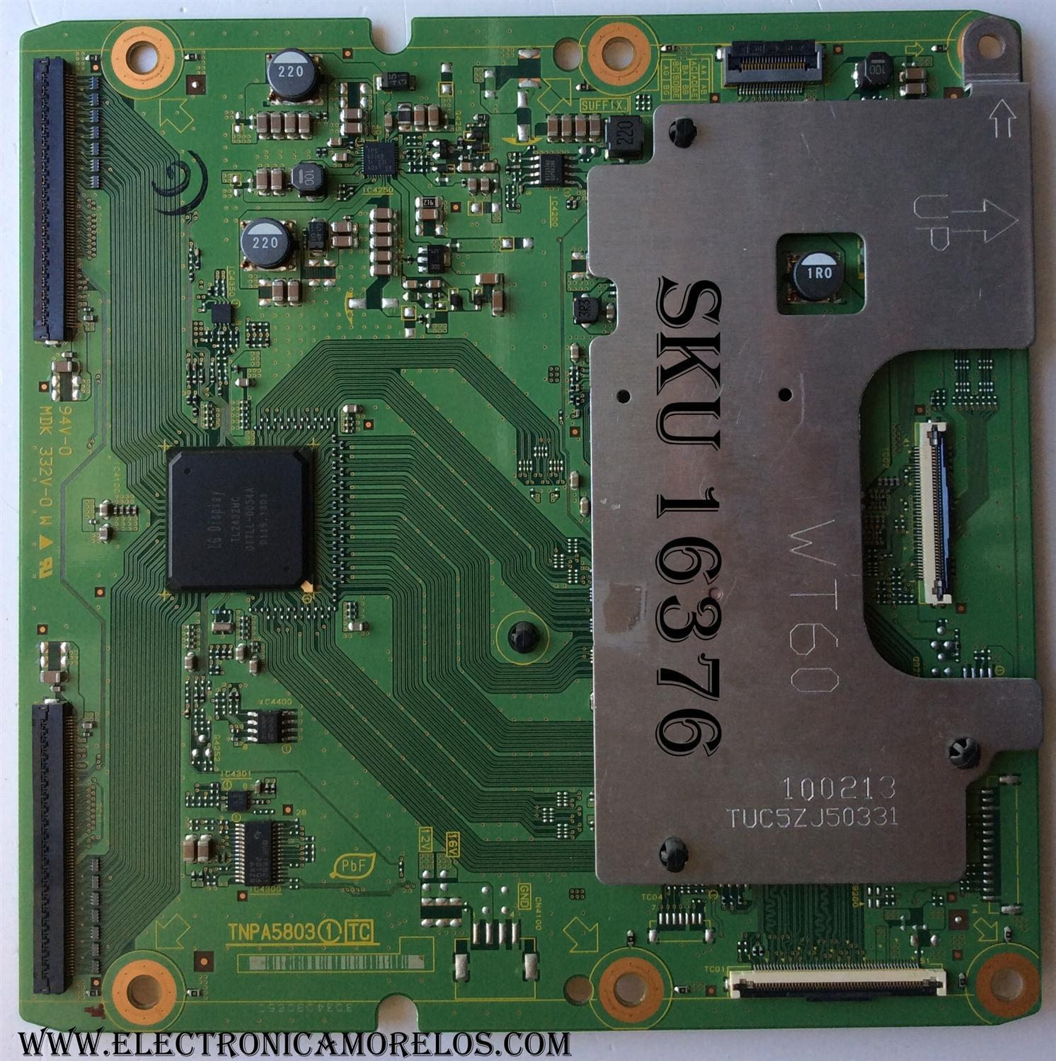 T-CON / PANASONIC TXNTC1UWUUS / TNPA5803BC / TNPA5803 / MODELO TC-L55WT60 / PANEL YLV5523N	