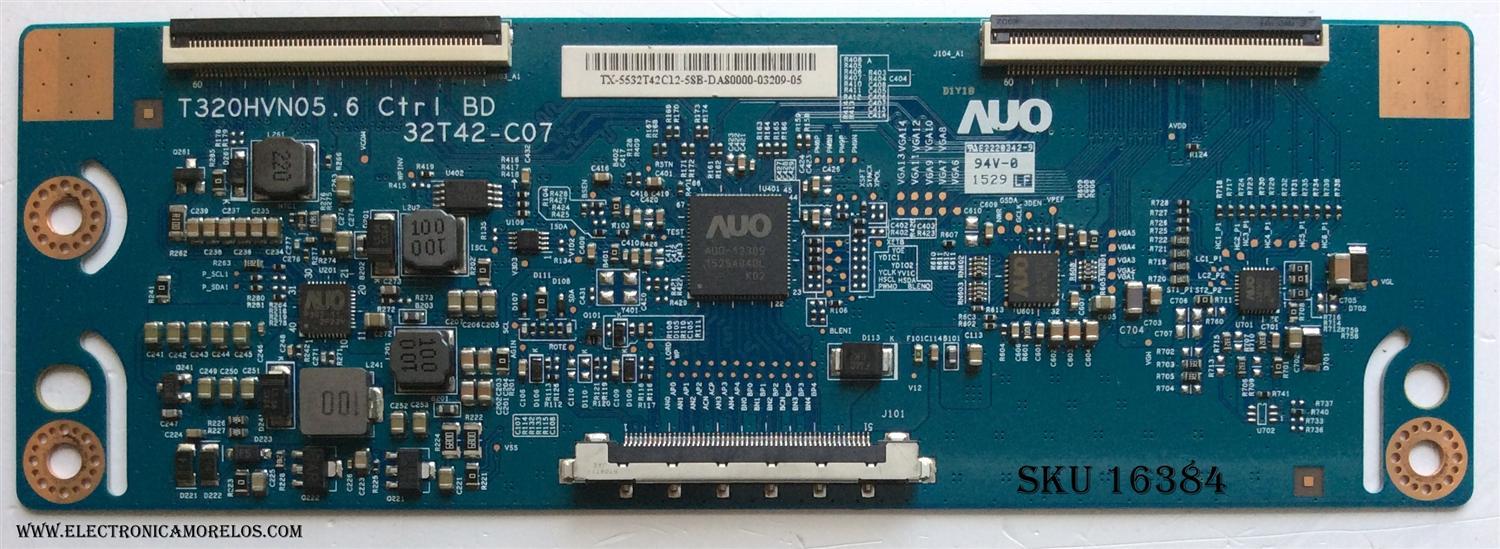 T-CON / INSIGNIA 55.32T42.C12 / 5532T42C12 / T320HVN05.6 / MODELO NS-32DR420NA16 / PANEL TPT315B5-HVN05.A REV:S6000A	