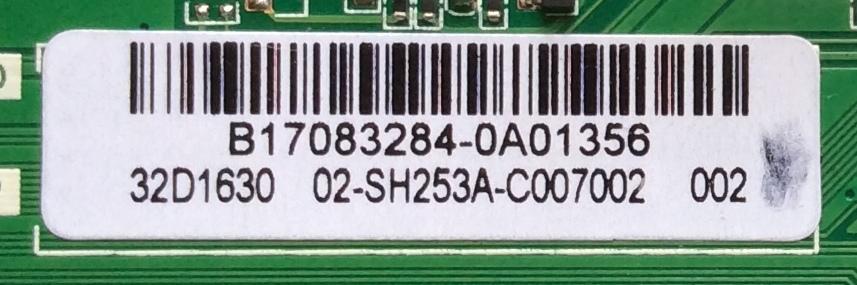 MAIN / FUENTE (COMBO) / TOSHIBA B17083284 / TP.MS3553.PB789 / 3MS553LC5NA.02 / 02-SH253A-C007002 / PANEL LVW320CSDX E26 V7 / MODELO  / 32L310U18 - Imagen 2
