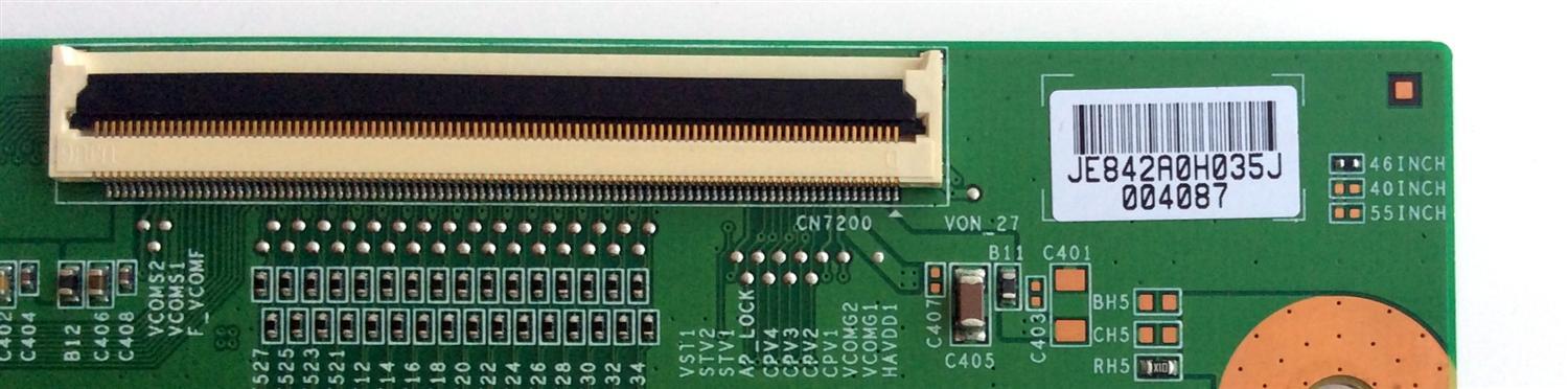 T-CON / SONY 842A / LJ94-00842A / TQLS-S120B_720_4LV0.0 / PANEL LTW460HQ02 B00 / KDL-46NX810 - Imagen 2