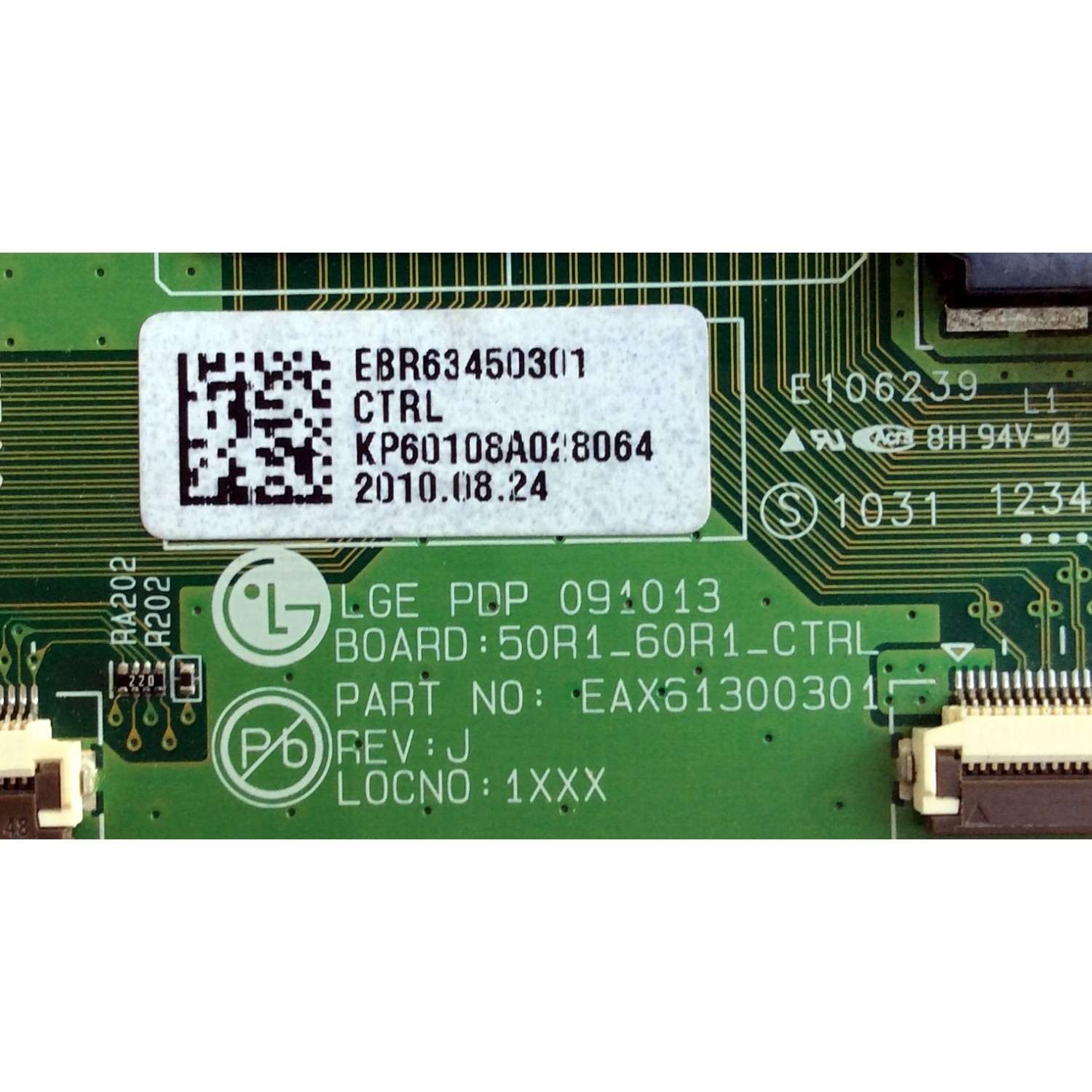 MAIN LOGICA / LG EBR63450301 / EAX61300301 / REV:J / PANEL PDP60R10000 / MODELOS 60PK250-UA AUSLLJR / 60PK540-UE AUSLLJR / 60PK540-UE AUSLLUR / 60PK550-UD AUSLLJR / 60PK750-UA AUSLLUR / 60PK950-UA AUSLLJR / 60PK200-UA AUSLLHR / 60PK550C-UD AUSLLJR - Imagen 2