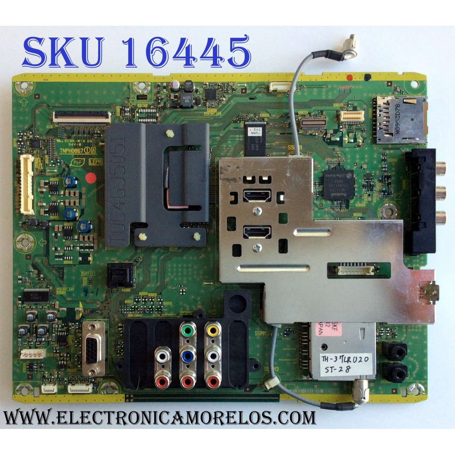 MAIN / PANASONIC TXN / A11NDUS / TNPH0867AB / TNPH0867 / PANEL AX094A076G / MODELO TH-37LRU20
