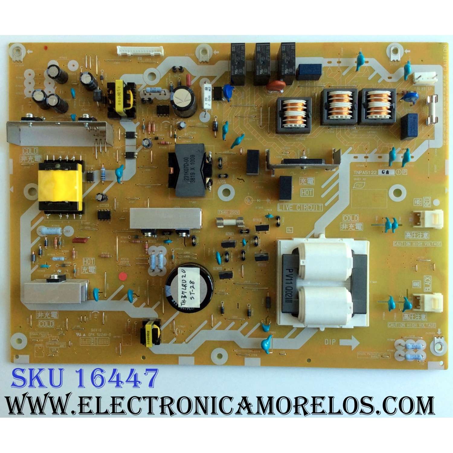 FUENTE DE PODER / PANASONIC TXN / P10QNM / TNPA5122CA / TNPA5122 / PANEL`S AX094A076G / AX094F072G REV A / MODELOS TH-37LRU20 / TC-L37C22 / TC-L37U22 / TC-L37X2 / TH-37LRU30
