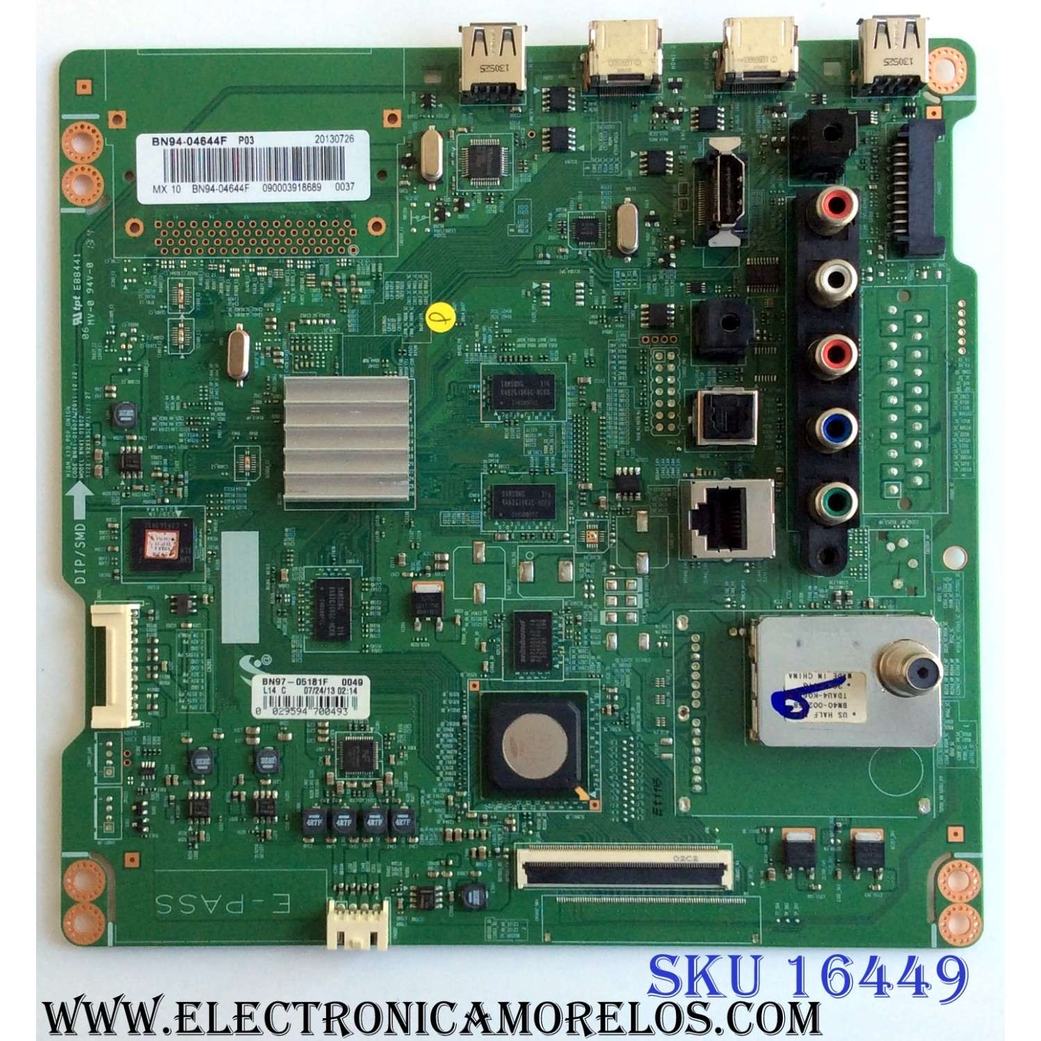 MAIN PSRS TV  SAMSUNG NUMERO DE PARTE   BN94-04644F / BN97-05181F / BN41-01802A / PANEL S64FH-YD01 / S64FH-YB01 / MODELO PN64E550D1FXZA TW02