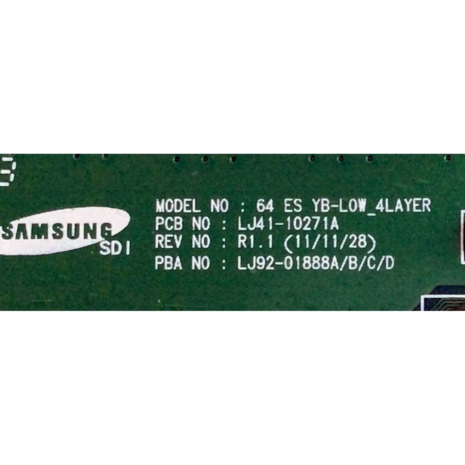 BUFFER LOWER / SAMSUNG BN96-22033A / LJ92-01888A / 888A A1 / LJ41-10271A / PANEL S64FH-YD01 / S64FH-YB01 / S64FH-TB01 / MODELOS PN64E550D1FXZA TW02 / PN64E7000FFXZA TW02 / PN64E8000GFXZA TW02 - Imagen 2