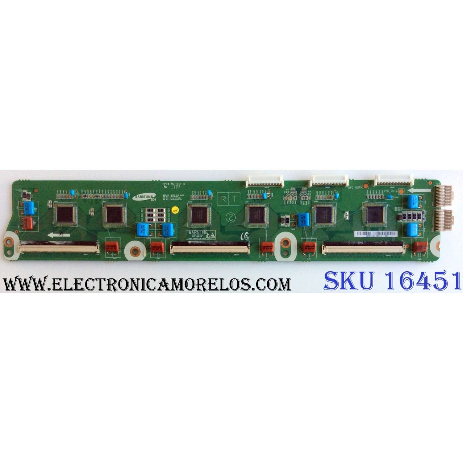 BUFFER UPPER / SAMSUNG BN96-22032A / LJ92-01887A / 887 A1 / LJ41-10270A / PANEL S64FH-YD01 / S64FH-YB01 / S64FH-TB01 / MODELOS PN64E550D1FXZA TW02 / PN64E7000FFXZA TW02 / PN64E8000GFXZA TW02