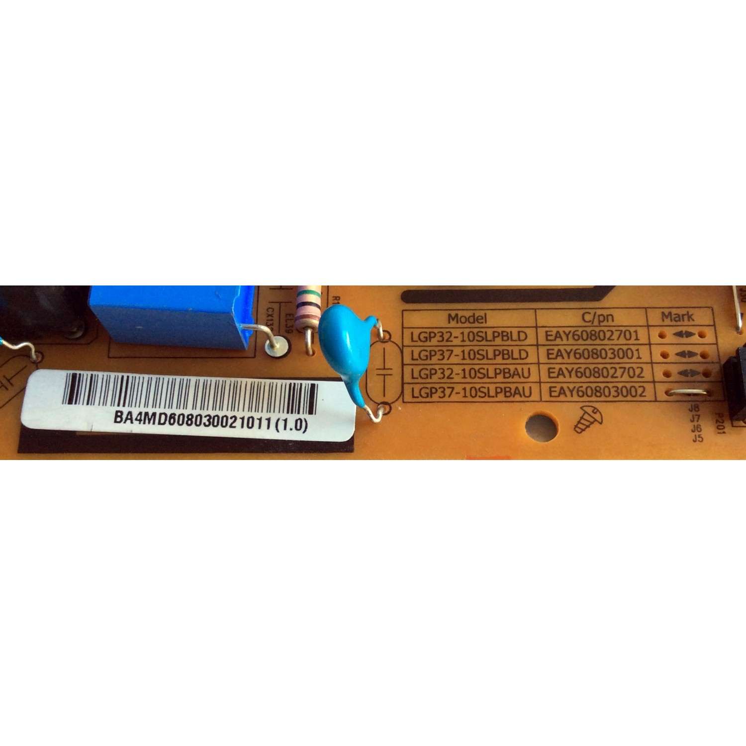 FUENTE DE PODER / LG 60803002 / EAY60803002 / LGP37-10SLPBAU / PANEL T370HW04 V.1 / MODELO 37LE300-UC AUSDLUR - Imagen 2