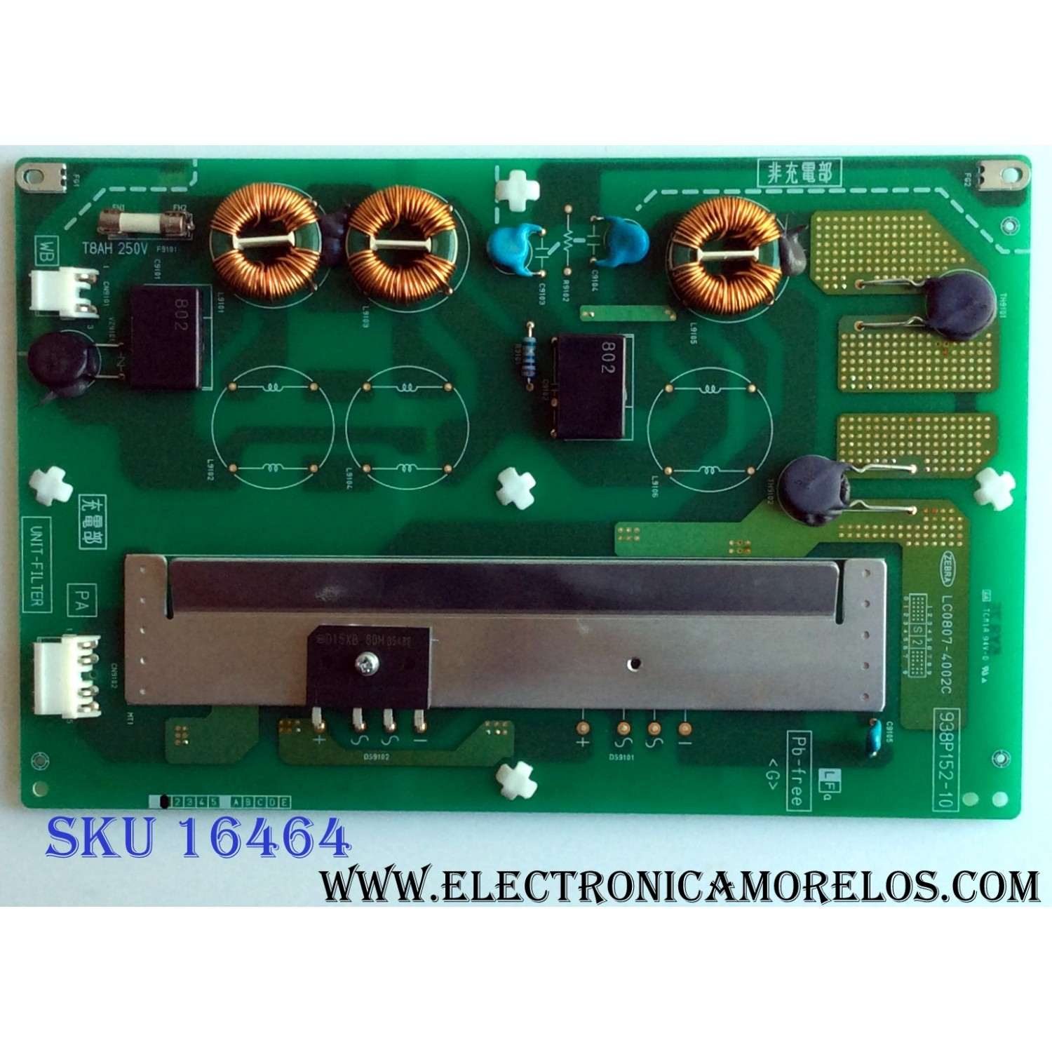 FUENTE FILTRO / MITSUBISHI 938P152-10 / LC0807-4002C / PANEL LTA460HE08 / MODELO LCD-46LF2000 (M)