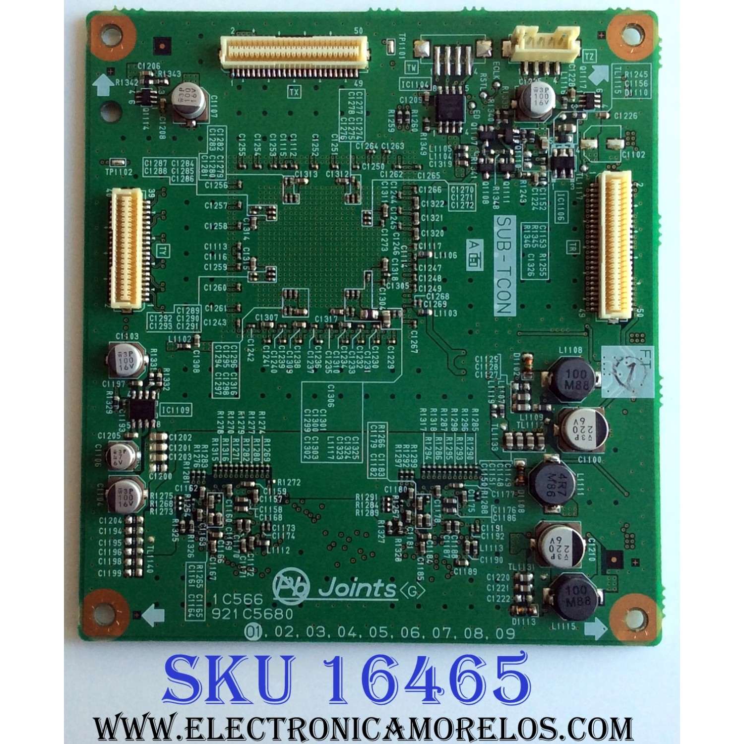 SUB T-CON / MITSUBISHI 921C568001 / 921C5680 01 / 212A01601 / 1C566 / PANEL LTA460HE08 / MODELO LCD-46LF2000 (M)