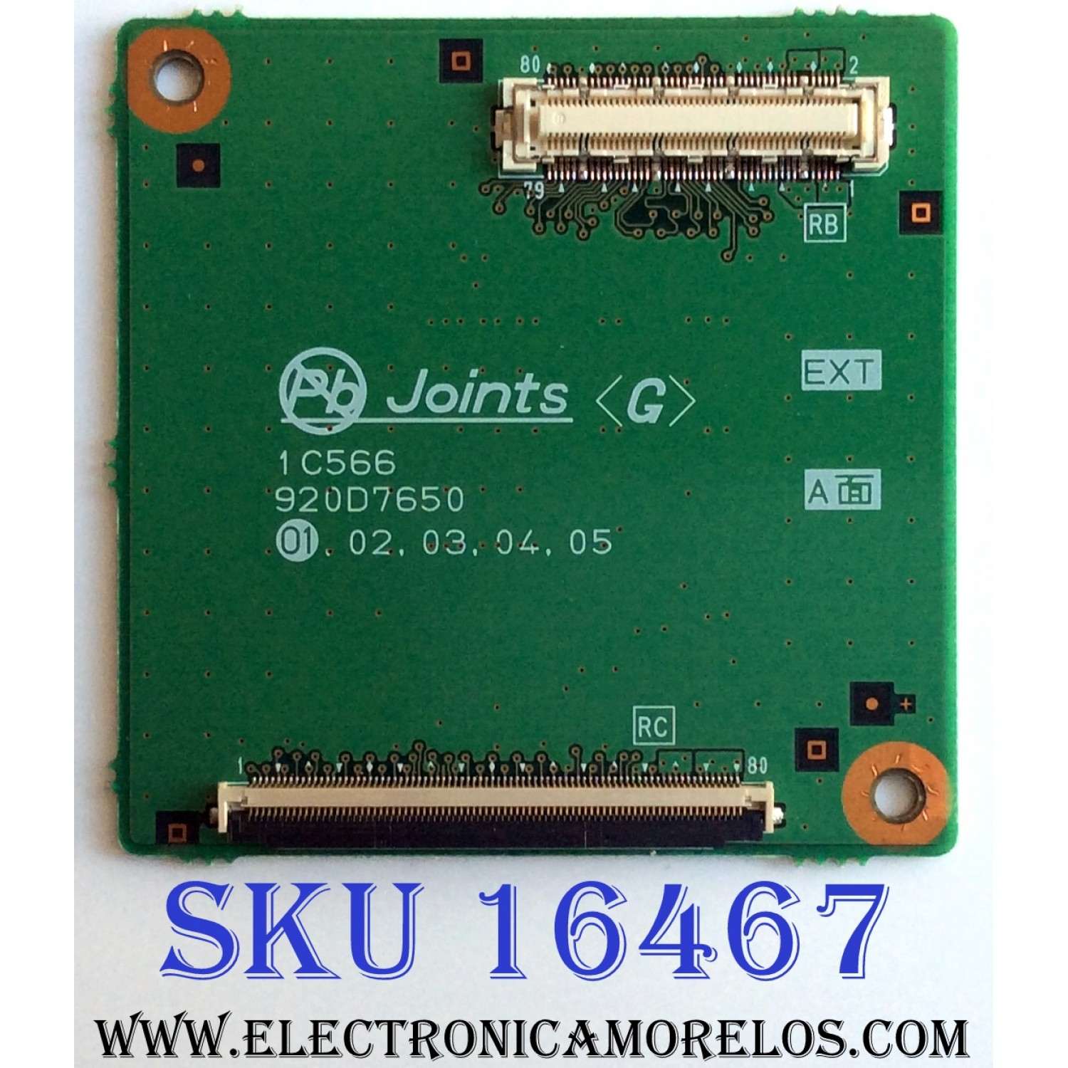 ADAPTADOR DE TARJETA INTERFACE / 920D765001 / 212A01601 / 920D7650 01 / 1C566 / PANEL LTA460HE08 / MODELO LCD-46LF2000 (M)