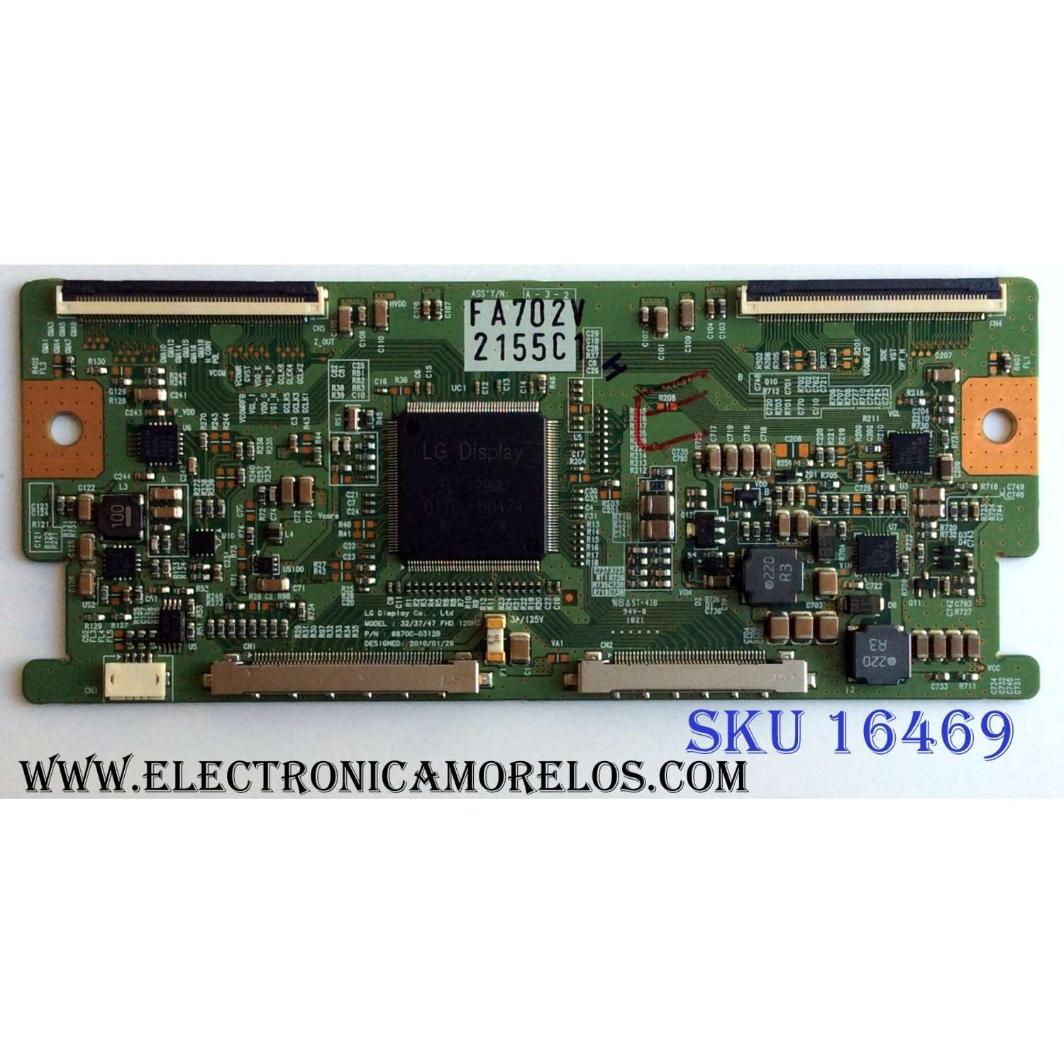 T-CON / VIZIO 6871L-2155C / 6870C-0312B / 2155C / PANEL LC470WUD (SC)(A1) / MODELO E470VA