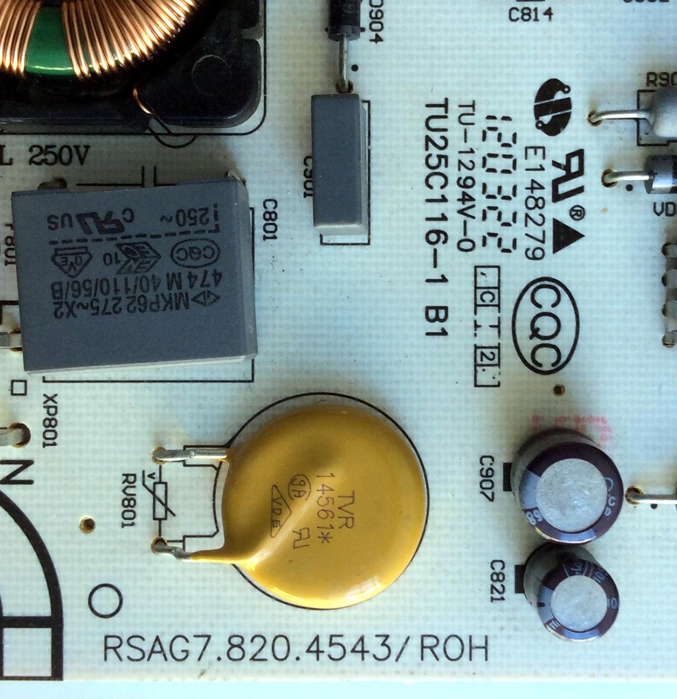 FUENTE DE PODER / INSIGNIA 154984 / RSAG7.820.4543/ROH / HLL4047WA / TU25C116-1 B1 / PANEL HE420FF-B57(1000)\PW1 / MODELO NS-42E440A13 - Imagen 3