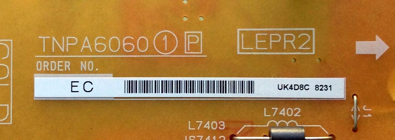 FUENTE DE PODER / PANASONIC TNPA6060EC / TNPA6060 / PANEL L5EDDYY00720 / MODELOS TC-55CX650U / TC-60CX650U - Imagen 2
