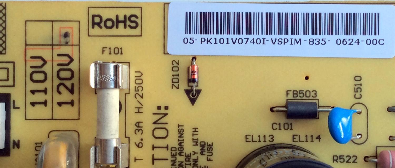 FUENTE DE PODER / TOSHIBA 75012781 / PK101V0740I / FSP188-4F07 / 3BS0191113GP / MODELOS 37AV52U / 37AV502U	 - Imagen 2