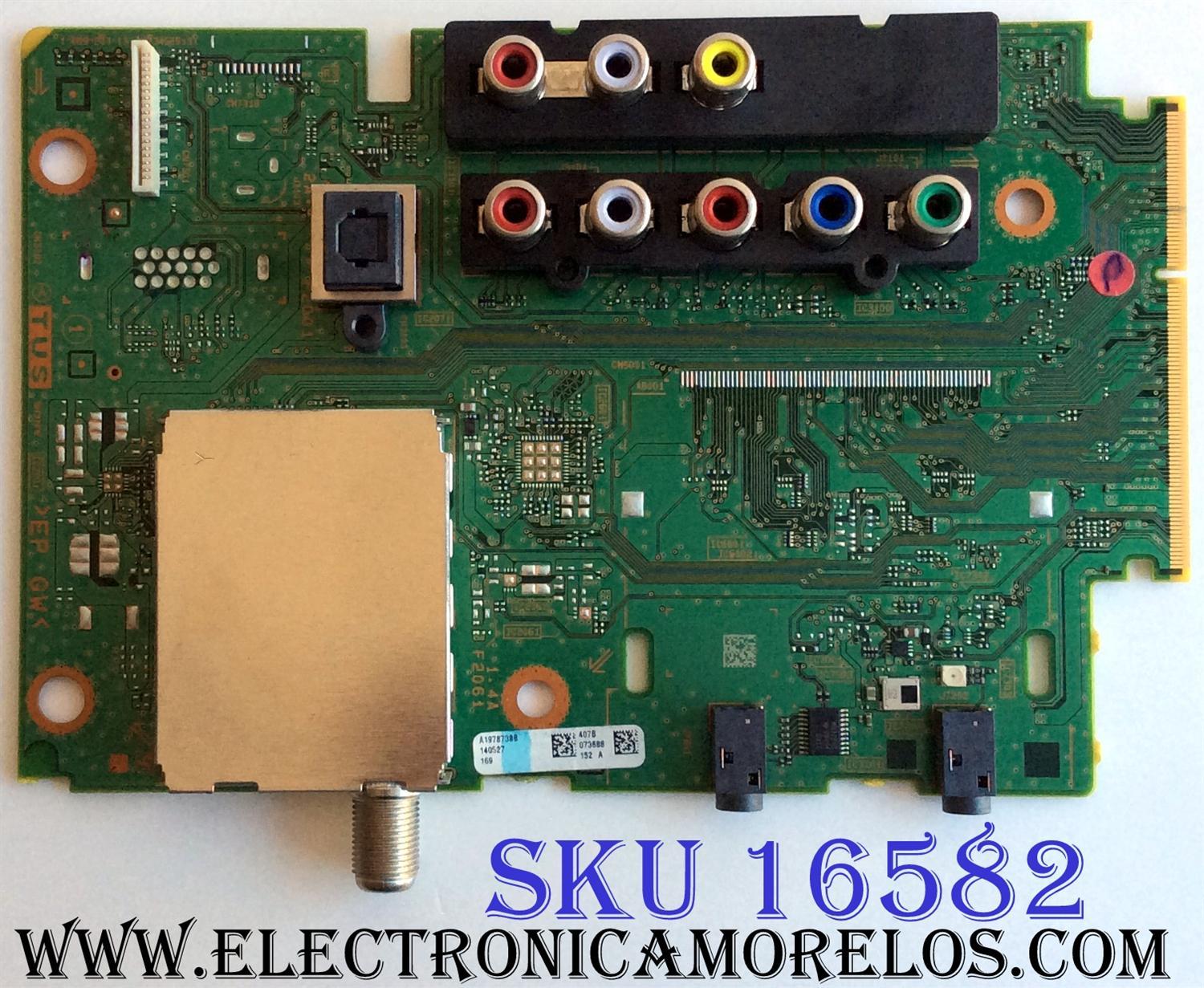 TARJETA TUNER DIGITAL PARA CANALES Y  A/V / SONY 4K 3D / A-1978-738-B / A1978738B / A1978738B 407B / 1-889-203-13 / 173457513 / PANEL SYV4931 / MODELO XBR-49X850B