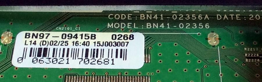 MAIN PARA TV SAMSUNG / NUMERO DE PARTE BN94-08410H / BN41-02356A / BN97-09415B / BN9408410H / PARTES SUSTITUTAS BN94-09997K / BN94-09981K / BN94-09080K / MODELO UN78JU7500 / UN78JU7500FXZA TS01 - Imagen 3