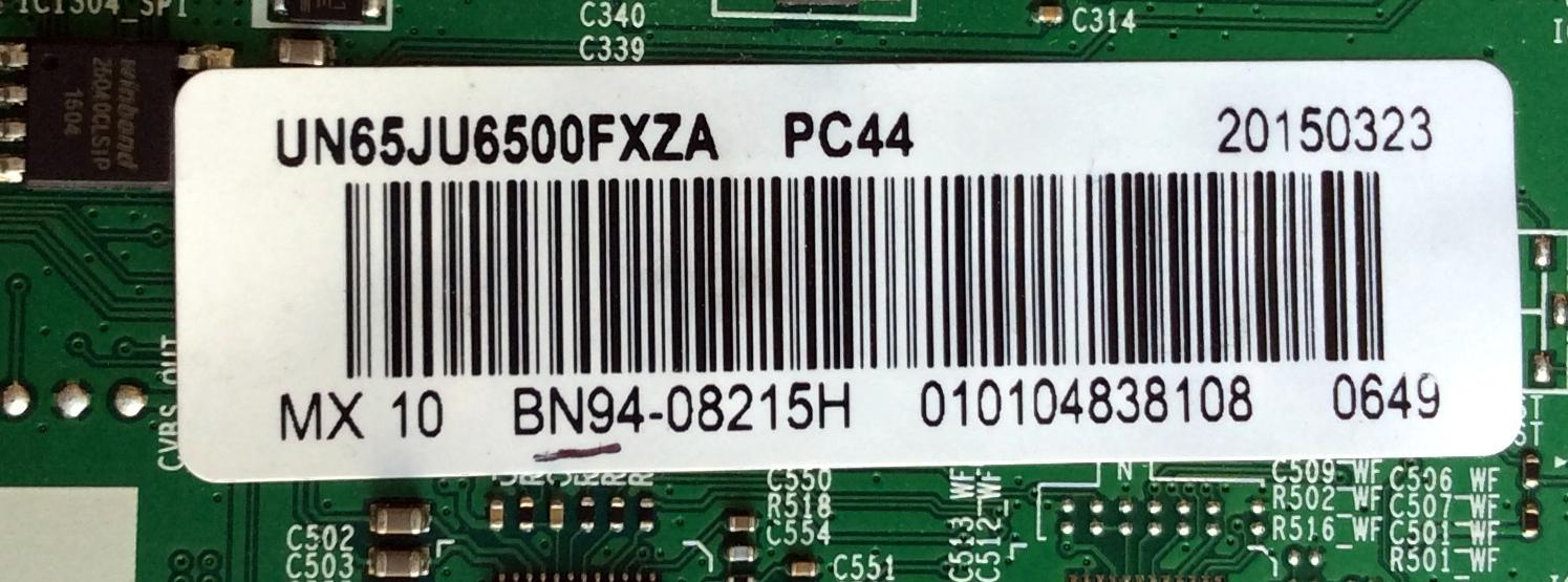 MAIN PARA TV SAMSUNG / NUMERO DE PARTE BN94-08215H / BN41-02344A / BN97-09265A / SUSTITUTAS BN94-09032C / BN94-10057G / PANEL CY-GJ065HGLV1V / MODELOS UN65JU6500 / UN65JU650D / UN65JU6500FXZP / UN65JU6500FXZC / UN65JU6500FXZA TD01 / UN65JU6500FXZA TS06 - Imagen 3