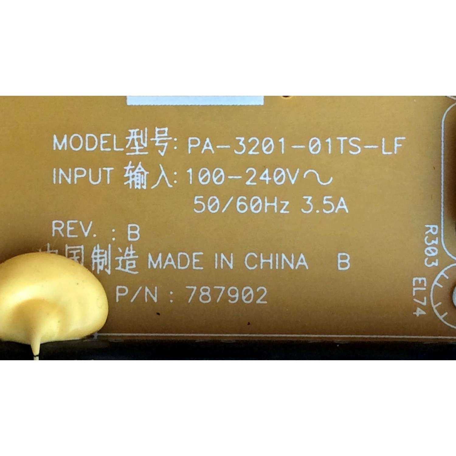 FUENTE DE PODER / TOSHIBA 75022759 / PA-3201-01TS-LF / TC22932D / 787902 / PANEL T460HF02 V.0 / MODELOS 42SL417U / 42TL515U / 46SL417U / 46UL610U - Imagen 3