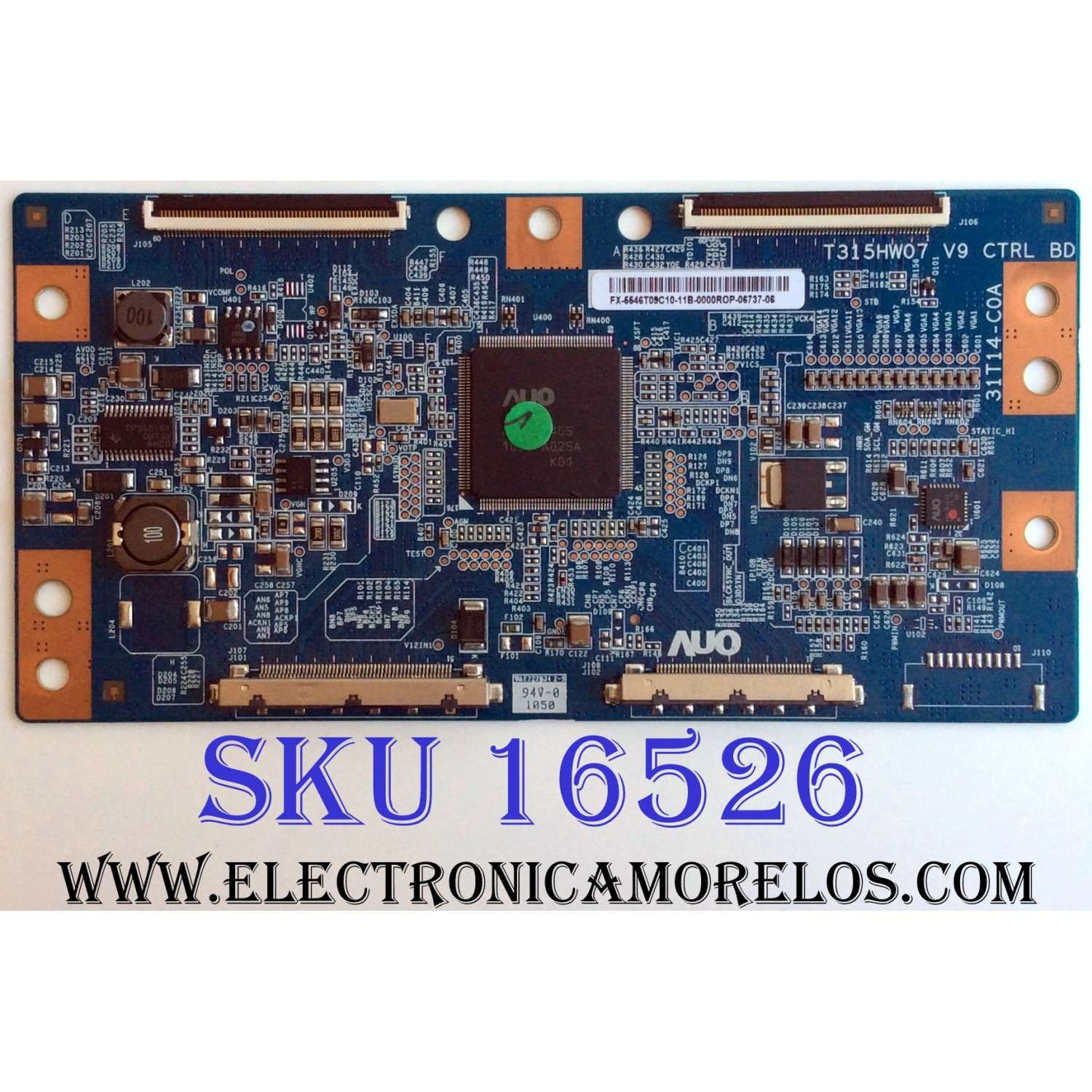 T-CON / TOSHIBA 55.46T09.C10 / T315HW07 V9 / 5546T09C10 / 31T14-C0A / PANEL T460HF02 V.0 / MODELO 46SL417U
