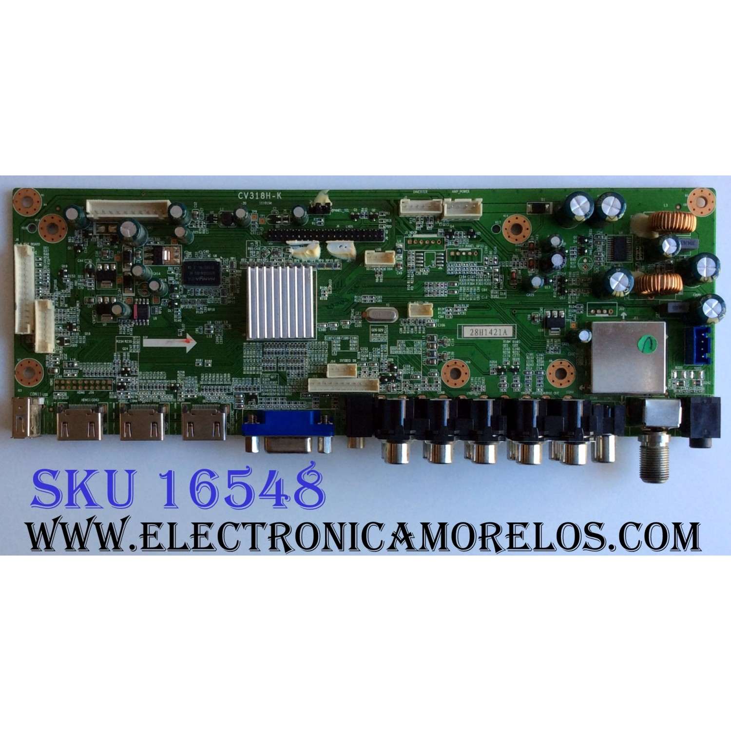 MAIN / ELEMENT 28H1421A / SY13357-5 / CV318H-K / 1.01.52.06105 / 890-M00-03N06 / 20120903X002681 / PANEL T320B6-P01-C06 VER.E7  / MODELO ELCFW329