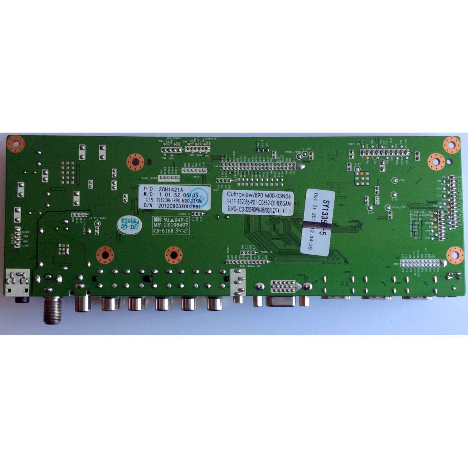 MAIN / ELEMENT 28H1421A / SY13357-5 / CV318H-K / 1.01.52.06105 / 890-M00-03N06 / 20120903X002681 / PANEL T320B6-P01-C06 VER.E7  / MODELO ELCFW329 - Imagen 2