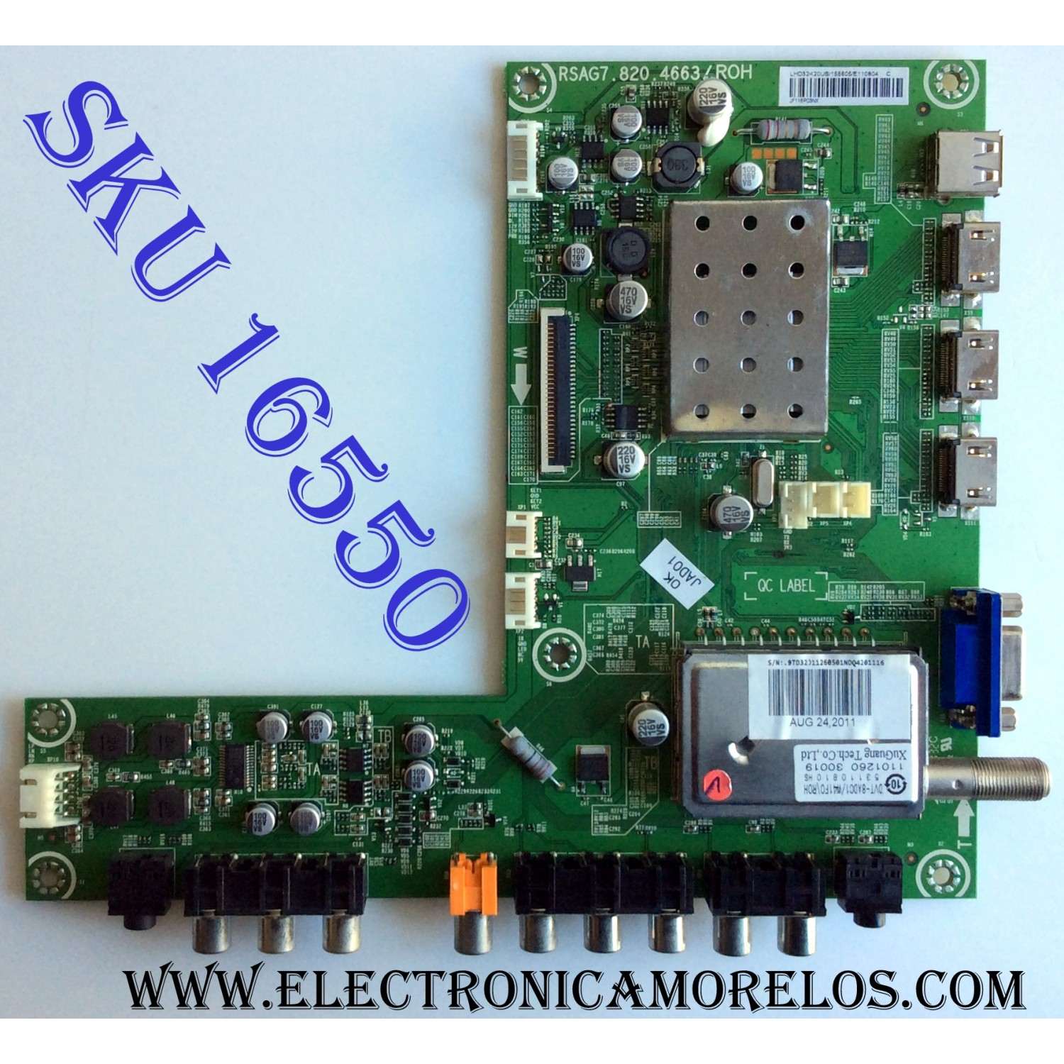 MAIN / EMERSON 155605 / RSAG7.820.4663/ROH / E110804 / LHD32K20US / PANEL HE315FH-E51\PW1 / MODELO LHD32K20US