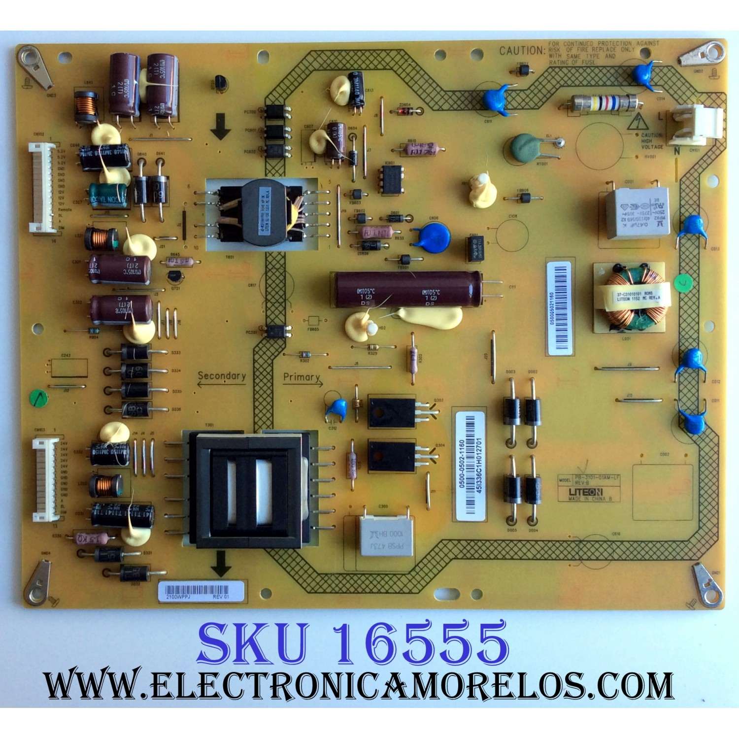 FUENTE DE PODER / VIZIO 0500-0502-1160 / 050005021160 / PB-3101-01AM-LF / MODELOS E260MV / M320SL