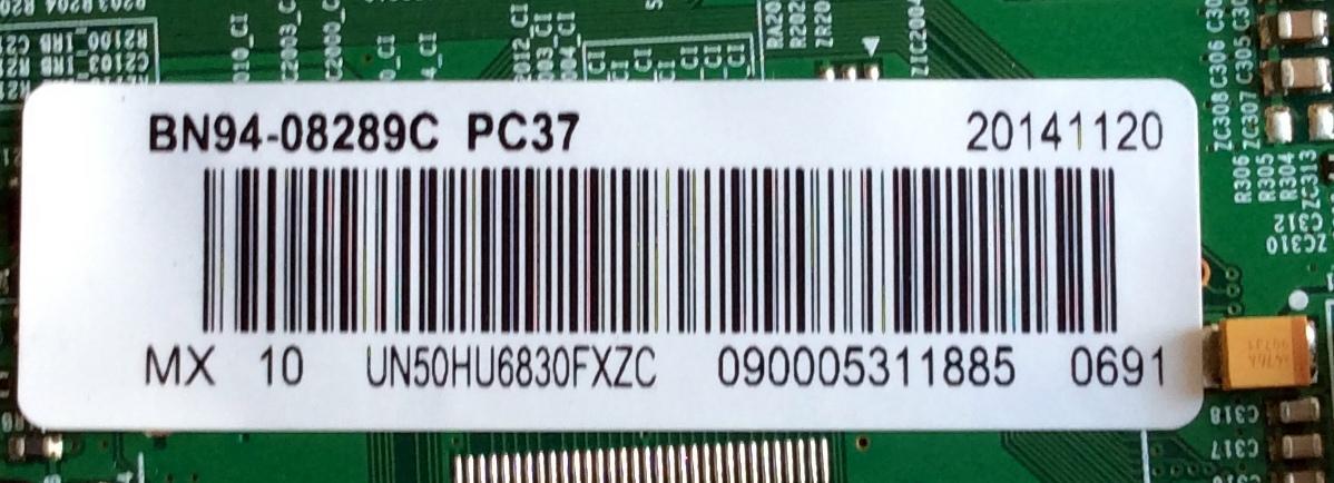 MAIN / SAMSUNG BN94-08289C / BN41-02206B / BN97-09081A / MODELO UN50HU6830FXZC - Imagen 2