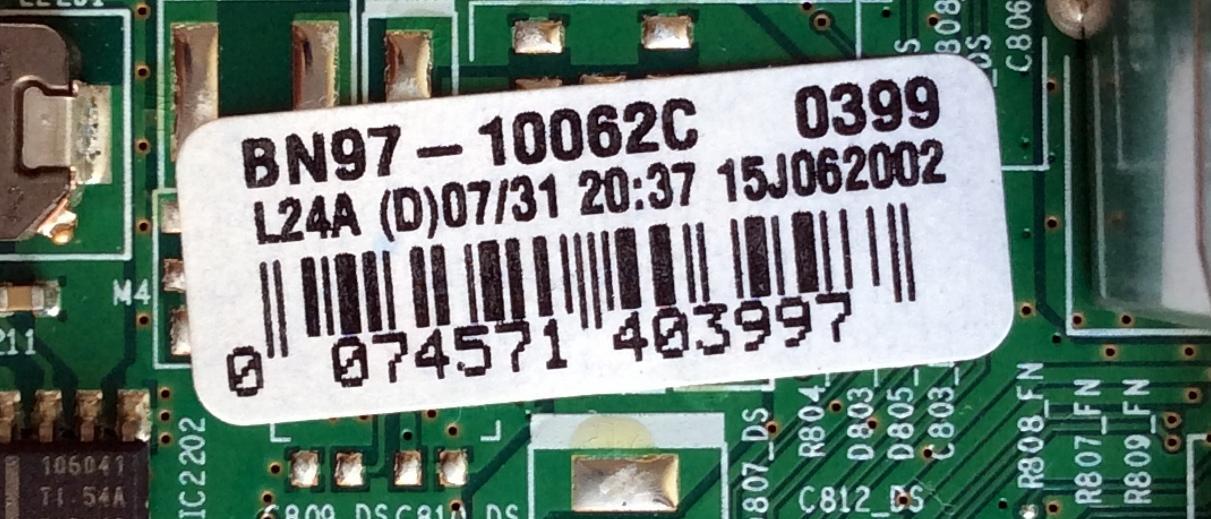 MAIN / SAMSUNG BN94-09485A / BN41-02344D / BN97-10062C / MODELO UN40JU6700FXZC - Imagen 3