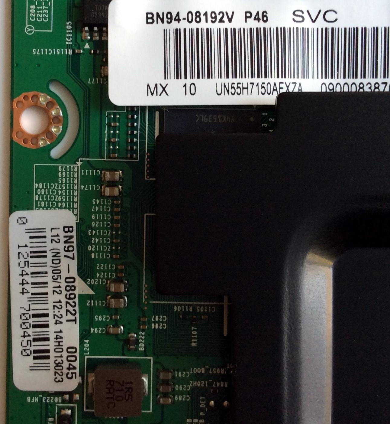 MAIN PARA TV SAMSUNG / NUMERO DE PARTE BN94-08192V / BN97-08922T / BN41-02157B / BN9408192V / MODELO UN55H7150 / UN55H7150AFXZA - Imagen 3