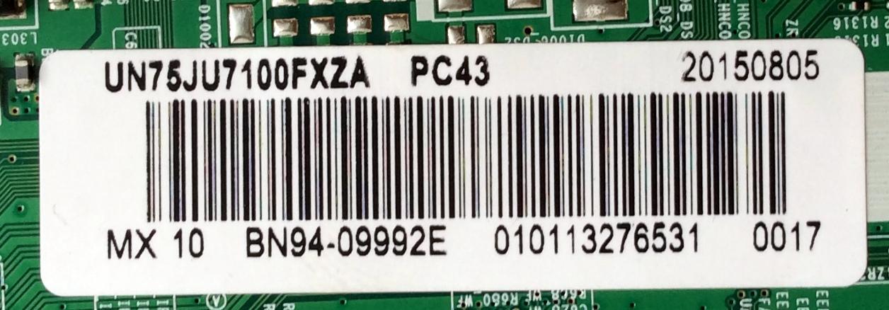 MAIN PARA TV SAMSUNG / NUMERO DE PARTE BN94-09992E / BN97-10228A / BN41-02356C / BN9409992E / PARTES SUSTITUTAS BN94-08410J / BN94-09074E / BN94-09976E / MODELO UN75JU7100 / UN75JU7100FXZA - Imagen 2