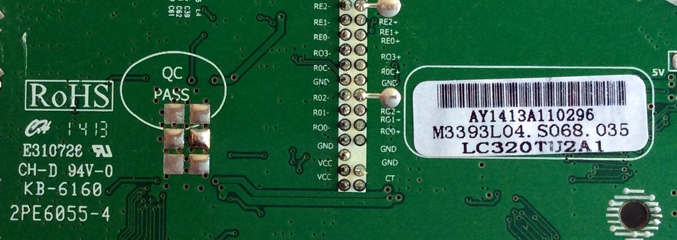 MAIN / PROSCAN AY1413A / M3393L04.S02 / M3393L04.S068.035 / AY1413A110296 / PANEL´S LC320TU3A 01 / LC320TU2A1 / PKD315BA01 / MODELO PLDED3273A-E A1404 - Imagen 2