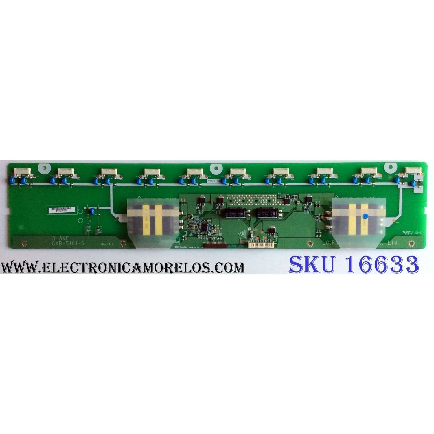 BACKLIGHT INVERTER SLAVE / AKAI 6632L-0347B / CXB-5101-S / SLAVE REV:3.0 / PANEL LC420WU1 (SL)(B1) / MODELO LCT42Z7TAP