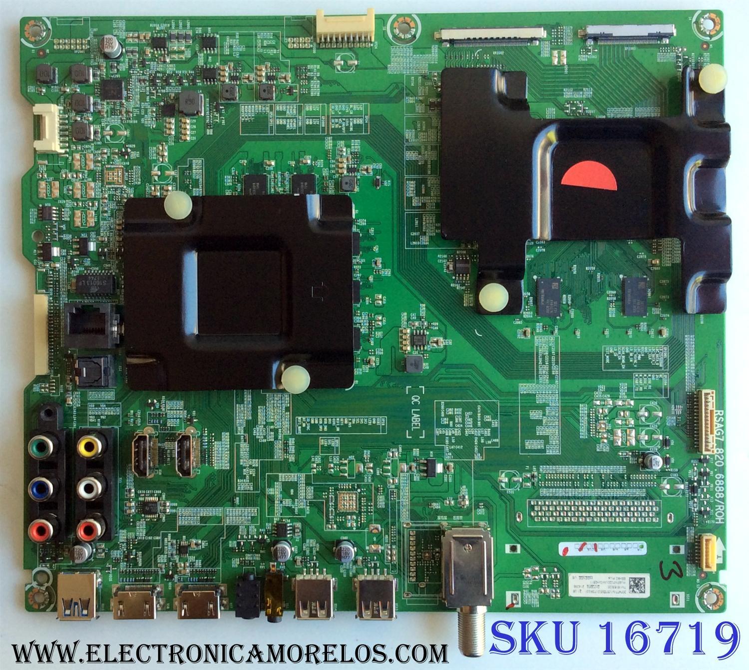 MAIN / HISENSE 207477 / RSAG7.820.6888/ROH / 214298 / HU65M7020UWG / PANEL HE650IU-B32\S10\GM\ROH / 209298 / MODELO 65H9D PLUS