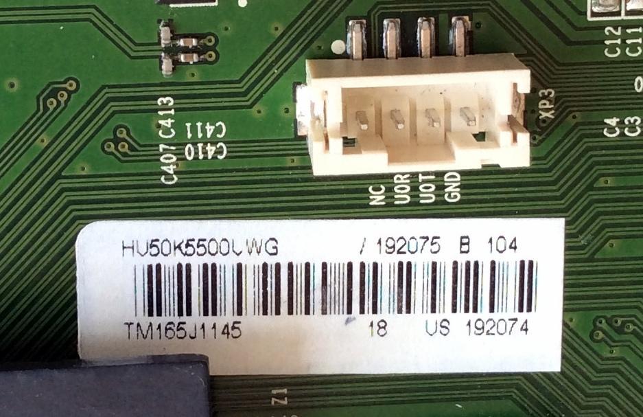 MAIN / SHARP 192075 / RSAG7.820.6591/ROH / HU50K5500UWG / HV50K5500VWG / TM165J1145 / 192074 / PANEL`S HE500IU-B51\B2\T1\S1\XP\GM\ROH / HE500IU-B51 / MODELO LC-50N7000U - Imagen 3