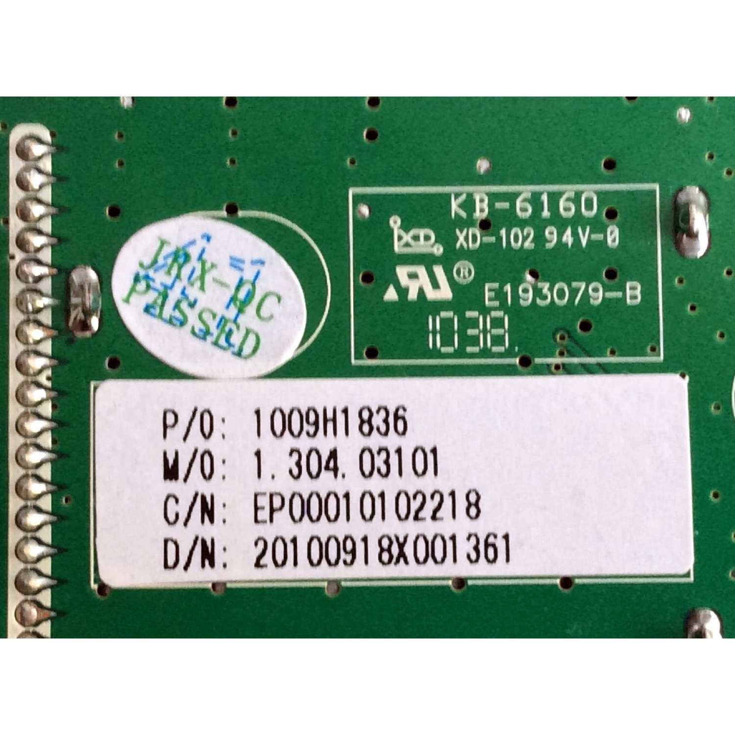 MAIN / AURIA 1009H1836 / 1009H1836 H / CV118H / 20100918X001361 / 1.304.03101 / PANEL V420H1-L13 Rev.C5 / MODELO EQ4288 HS420A - Imagen 3