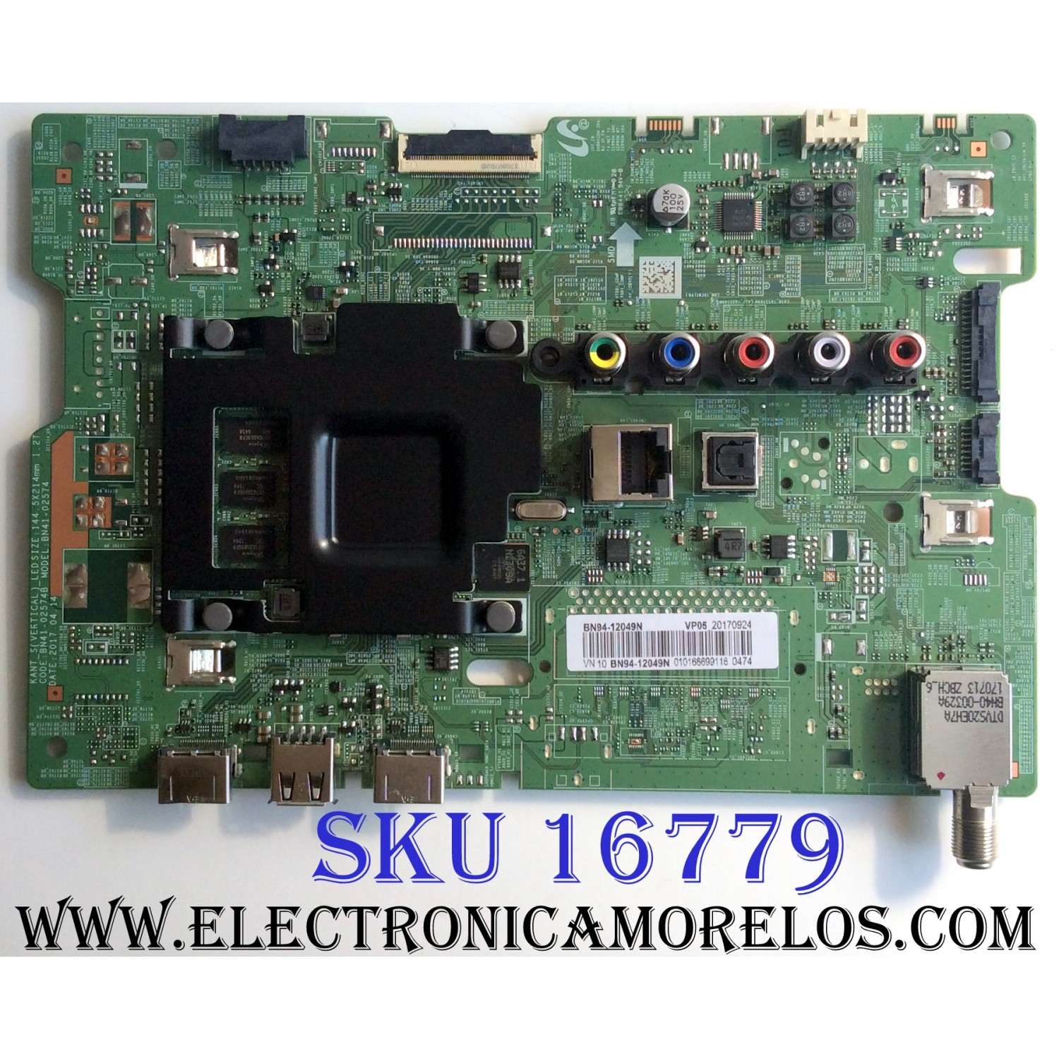 MAIN / SAMSUNG BN94-12049N / BN41-02574B / PANEL CY-JM043BGEV3H JW39 / MODELO UN43M5300AFXZA BB02