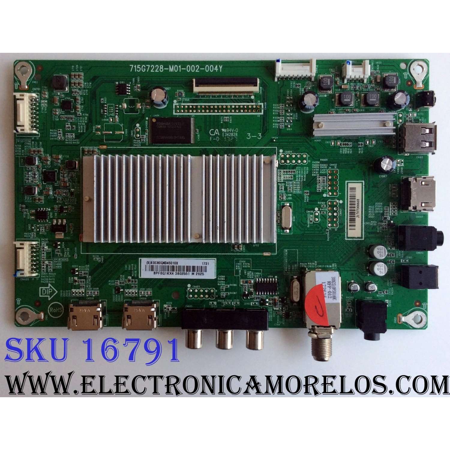 MAIN / SHARP XGCB0QK045 / 715G7228-M01-002-004Y / XGCB0QK045010X / PANEL TPT430H3-HVN01.U REV:S081B / MODELO LC-43LB481U