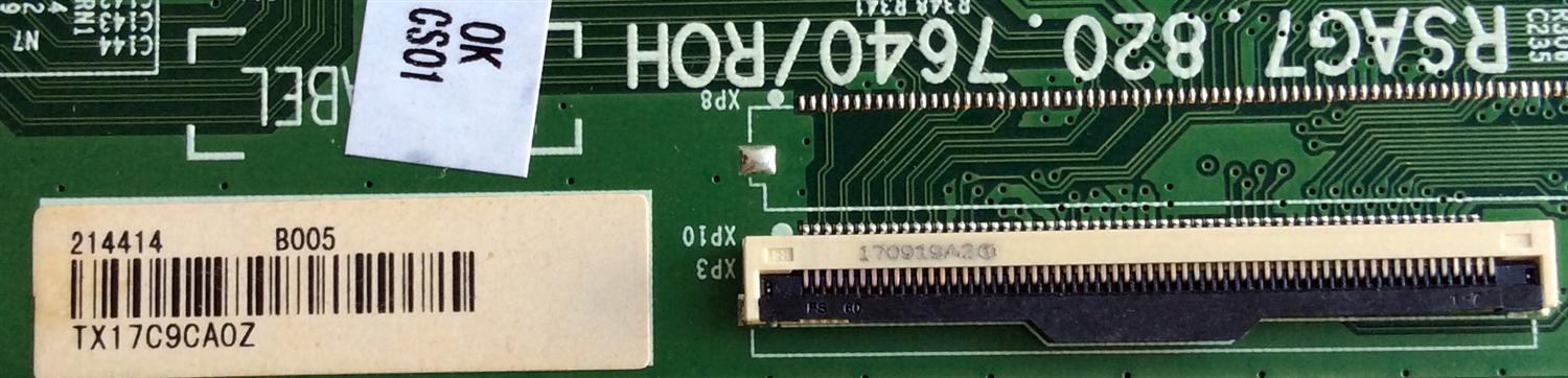 T-CON PARA TV HISENSE / NUMERO DE PARTE 214414 / RSAG7.820.7640/ROH / HD650K3UU51-TA\S1\GM / 8370037-1 / PANEL HE650K5U52-TA\S0\GM\ROH 218262 / MODELO 65H8C - Imagen 2