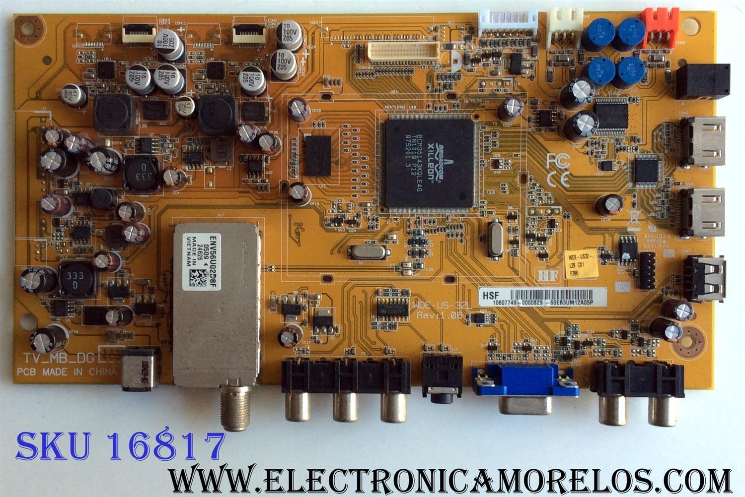 MAIN  WESTINGHOUSE 60.EB3UM.12A / WDE-US-32L / WDE-US32L / 60EB3UM12A / 10607749-0000829 - 60EB3UM12A05P / PANEL K315B6-E01 Rev.01 / MODELO LD-3255VX TW-61301-K032A  / 60.EB3UM.12A