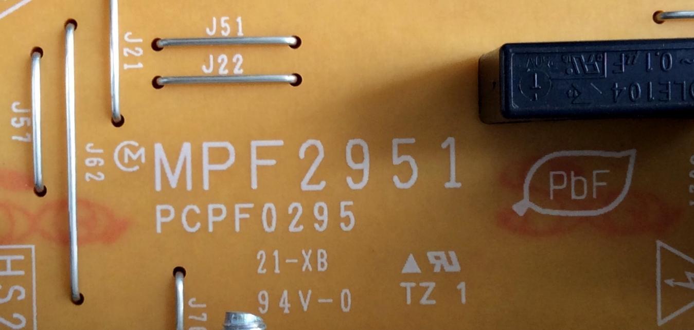 FUENTE DE PODER / PANASONIC N0AB3FJ00003 / MPF2951 / PCPF0295 / PANEL`S LC420WUN (SC)(D1) / LC420WUN / MODELOS TH-42LRH50U / TH-42LRU5 / TH-42LRU50 - Imagen 3