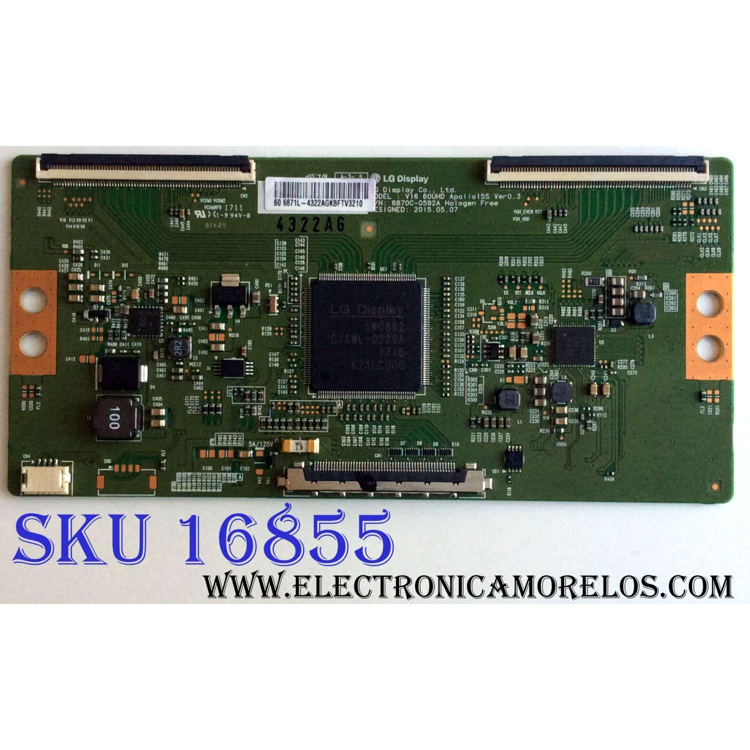 T-CON / SHARP 6871L-4322A / 6870C-0592A / PANEL`S HD600N3U21-L2\S0\GM\ROH / HD600N3U21 / MODELO LC-60P6070U