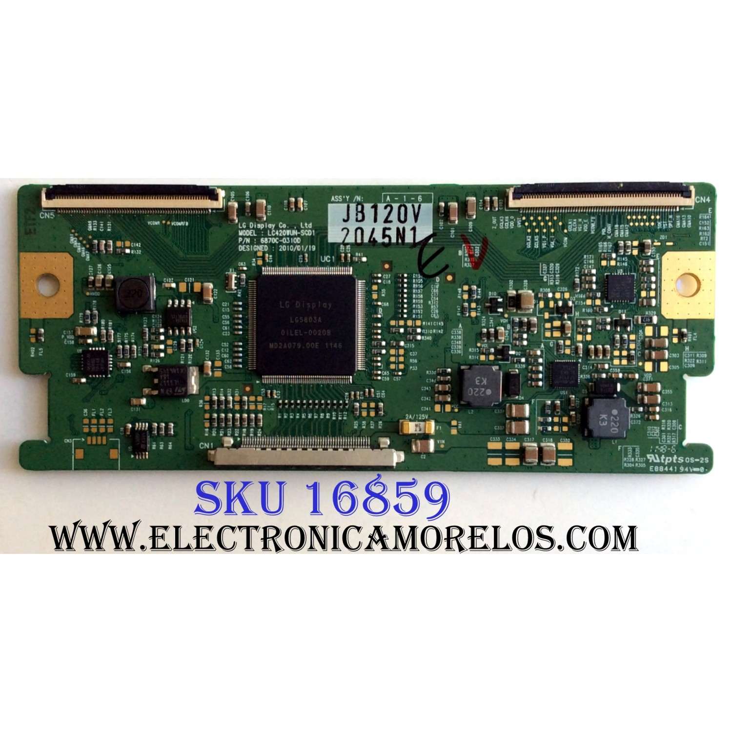 T-CON / PANASONIC 6871L-2045N  / 6870C-0310D / LC420WUN-SCD1 / PANEL`S LC420WUN (SC)(D1) / LC420WUN  / MODELOS TH-42LRU5 / TH-42LRU30