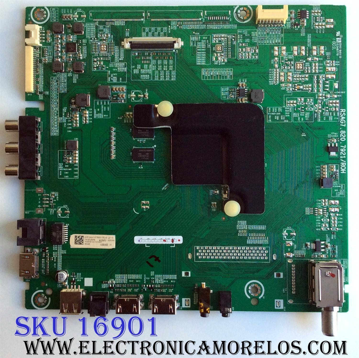 MAIN / HISENSE 222512 / RSAG7.820.7921/ROH / HU65A6100UW / G1752F3 / 3TE65G1752J5 / 222509A / 222512A / 222509 / PANEL HD650S1U51\S1\GM\CKD\ROH / MODELO 65H6E R65G1752