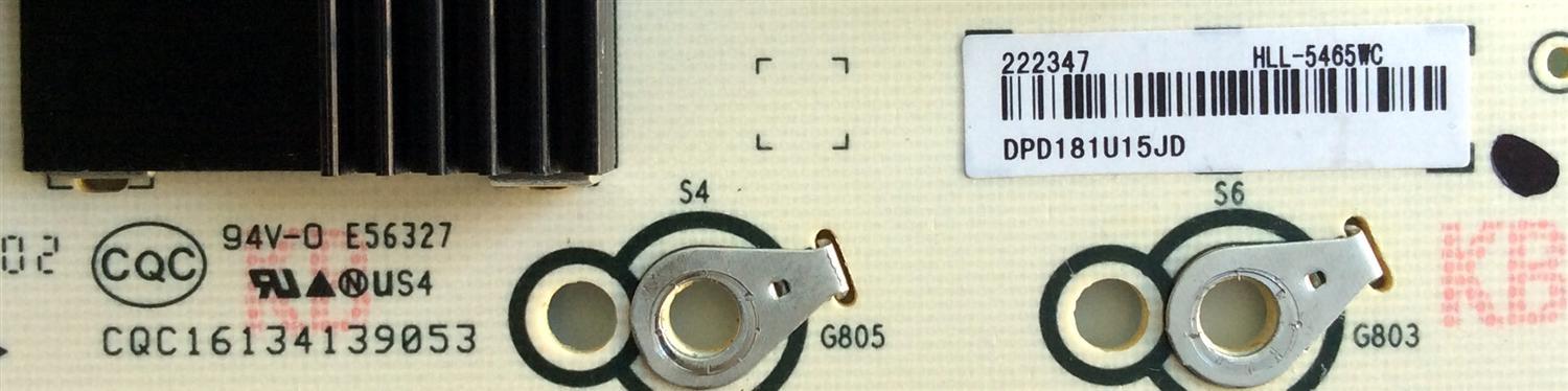 FUENTE DE PODER ORIGINAL PARA TV HISENSE / NUMERO DE PARTE 222347 / RSAG7.820.7911/ROH / HLL-5465WC / CQC16134139053 / E56327 / MODELOS 65H6E / LC-65Q6020U / LC-65Q6020U 65G182606H / LC-65Q620U 65G182797H / LC-65Q7000U - Imagen 2